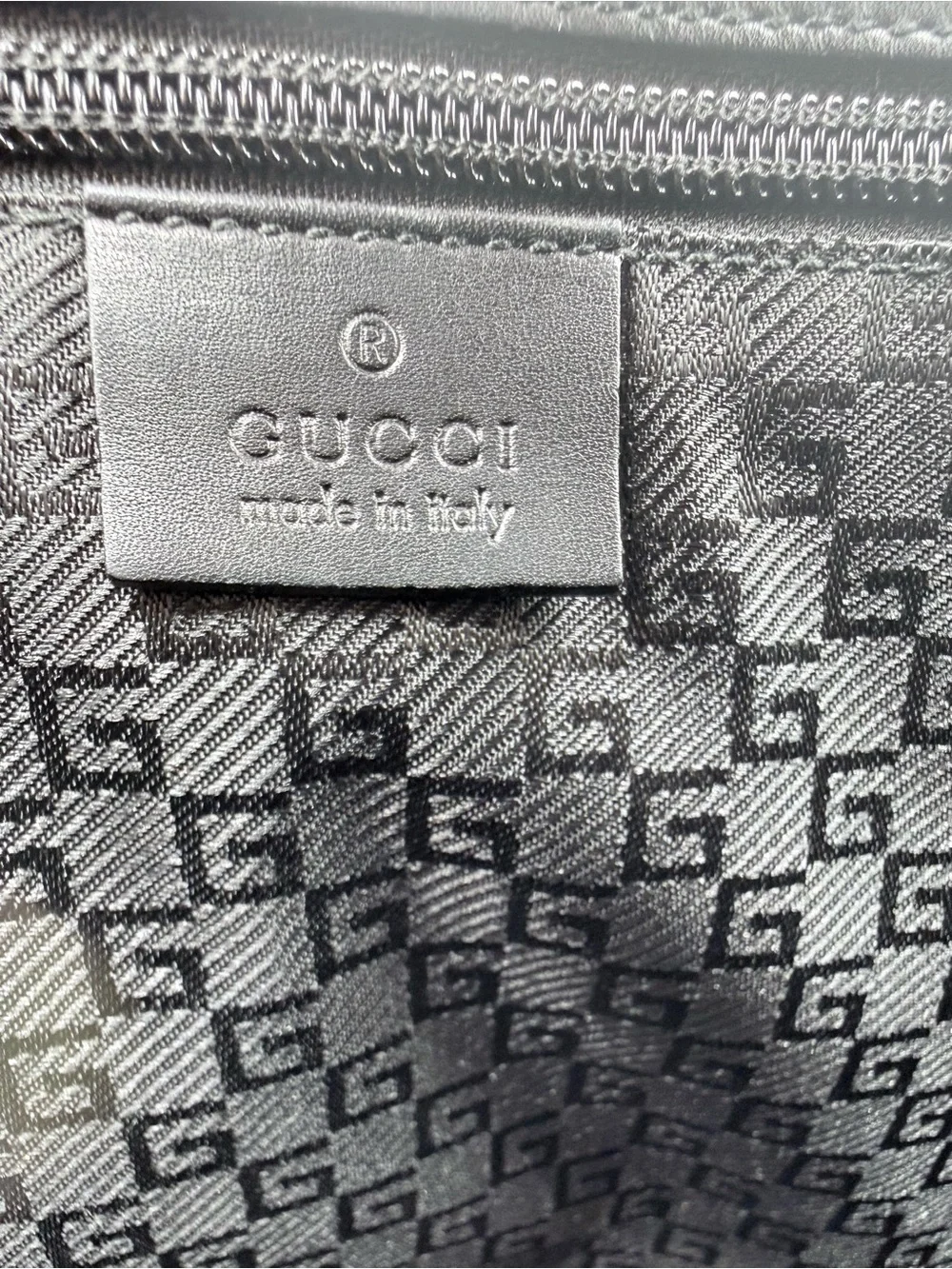 Gucci Black Leather Briefcase with Top Handles and Lock